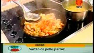 La receta del día sartén de pollo y arroz pte3 201202203gp [upl. by Metsky]