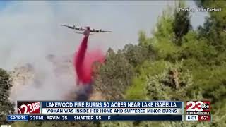 Lakewood Fire burns 50 acres name Lake Isabella [upl. by Petrick]