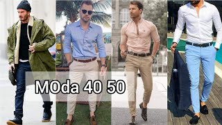 OUTFITS para HOMBRES de 4050 AÑOS  MODA para HOMBRES MAYORES [upl. by Jak]