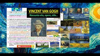 VINCENT VAN GOGH riassunto vita opere corrente artistica  notte stellata campo di grano etc [upl. by Ohploda]