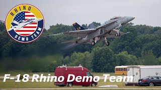 202474 F18 Rhino Demo Team at Field of flight airshow Battle Creek MI [upl. by Syned]