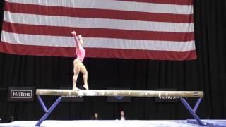 Aly Raisman Balance Beam  2016 PampG Gymnastics Championships – Sr Women Day 1 [upl. by Helbonnas]