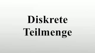 Diskrete Teilmenge [upl. by William655]