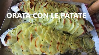 ORATA in CROSTA DI PATATE orata al forno con patate orata in forno con le patate Ricette Orata [upl. by Ycnaffit]