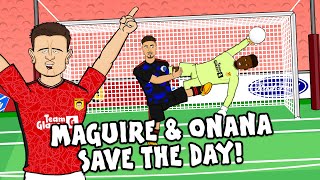 MAGUIRE amp ONANA SAVE THE DAY Man Utd vs FC Copenhagen Champions League 2324 [upl. by Lyrehs706]