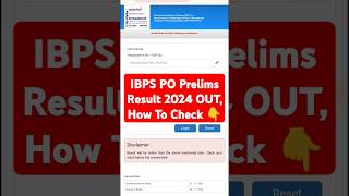 IBPS PO Pre Result 2024 Kaise Dekhe  How To Check IBPS PO Prelims Result 2024  IBPS PO Result 2024 [upl. by Oralie741]