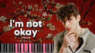 Im Not Okay  JVKE  Piano cover and Karaoke [upl. by Yror]