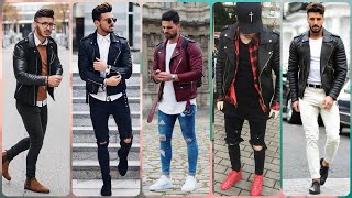 LOOKS CON CHAQUETAS DE CUERO PARA HOMBRES 2025  LEATHER JACKETS MENS FASHION [upl. by Nywg]