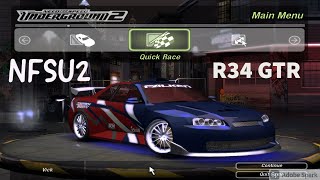 Need For Speed Underground 2  Nissan Skyline R34 Customization  NFSU2 [upl. by Orson]