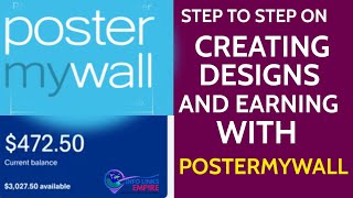 Create Earn And Withdraw With PosterMyWall  Graphics Designing Made Easy [upl. by Acinomaj]