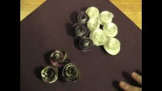 Gör rosor av papper och tapet  DIY roses of wallpaper paperflower tutorial [upl. by Hough297]