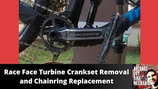 Race Face Turbine Crankset Removal amp Chainring Replacement [upl. by Ck]