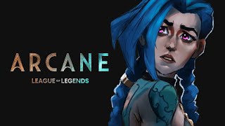 Arcane Jinx Powder Speed paint in Procreate [upl. by Adnilasor]