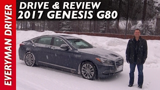 In the Snow Heres the 2017 Genesis G80 Review on Everyman Driver [upl. by Carlynn76]