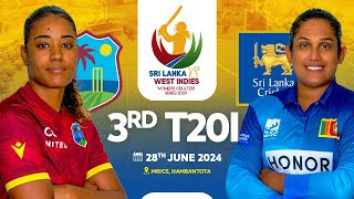 🔴 LIVE  3rd T20  West Indies Womens Tour of Sri Lanka 2024 [upl. by Iilek]