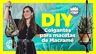 Cómo hacer un colgante DIY de macramé para tus macetas ¡muy fácil [upl. by Drarrej]