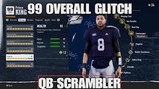 99 OVERALL GLITCH IN ROAD TO GLORY NCAA 25 QUARTERBACK SCRAMBLER AFTER PATCH [upl. by Susejedesoj]