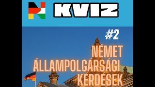 KVÍZ Állampolgársági vizsga kérdések 2 rész [upl. by Shuping930]