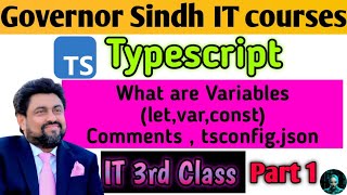 Typescript IT course what are variables comments and tsconfigjson 3rd class of IT part 1 viral [upl. by Enuj]