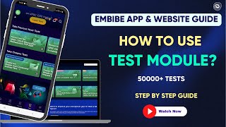 How to use the Test module on the Embibe App  Embibe [upl. by Dde]