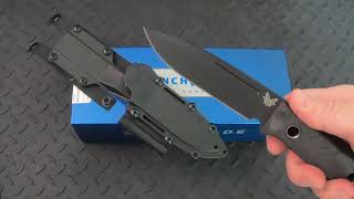 BENCHMADE BUSHCRAFTER CARBON FIBER KNIFE 163BK [upl. by Puiia]