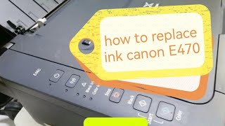 How To Replace Cartridge In Canon Printer  Cartridge Replacement 如何安装墨盒 e410 e470 canonink [upl. by Grosvenor]