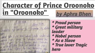 Character of Oroonoko in the novel quotOroonokoquot by Aphra Bhen l Role played by Oroonoko l [upl. by Earehs]