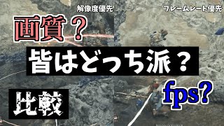 ベータ版モンハンワイルズ 解像度vsフレームレート 比較動画 PS5 [upl. by Lavro]