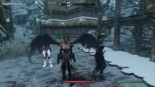 Skyrim  Flying mod  Wings [upl. by Adlecirg628]