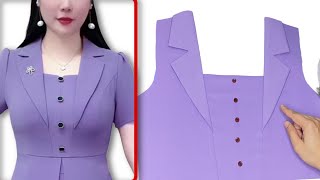 Unique and Simple Notch Neck Design in Easy Techniques  Sewing Tips and Tricks [upl. by Eon668]