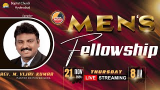 BAPTIST CHURCH HYDERABAD l 21 NOV 2024 l Mens Fellowship  LIVE [upl. by Spillar]