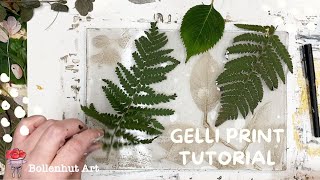 Gelli Plate Tutorial ❤️ Pflanzen Monoprint ❤️ 10 x Schritt für Schritt ans Ziel ❤️BOLLENHUT ART ❤️ [upl. by Andriette]