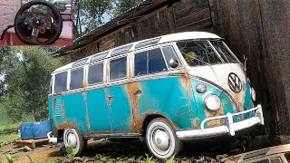 forza horizon 5 rebuilding old bus volkswagen type logitech g29 steering wheel viral [upl. by Adnamas818]