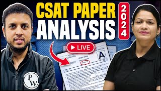 Complete UPSC CSAT 2024 Paper Analysis amp Answer Key  UPSC Prelims 2024  CSAT Paper  PWOnlyIAS [upl. by Acemat]