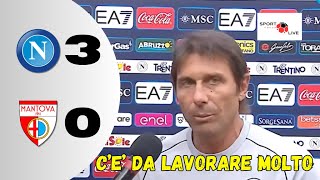 NAPOLI  MANTOVA 30 CONTE nel post partita stiamo migliorando ma dobbiamo lavorare ancora molto [upl. by Auqinet]