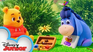 Playdate with Winnie the Pooh  Eeyore and the Paint Set 🎨 Episode 6  disneyjr [upl. by Aarika866]