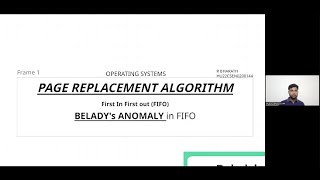 R BHARATH HU22CSEN0200144 BELADYs ANOMALY in FIFO Page Replacement Algorithm OPERATING SYSTEMS [upl. by Evod]