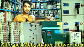 all type mcb motor starter motor cunducter power bord wholesale market delhi [upl. by Pachston337]