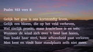 Psalm 103 vers 8 en 9  Gelijk het gras is ons kortstondig leven [upl. by Trinidad]