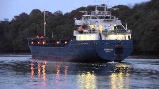 Clay Ship Entering Fowey Docks [upl. by Nahtanoy219]