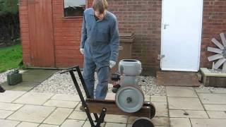 Wolseley WD1 stationary engine start up following restoration [upl. by Oemor]