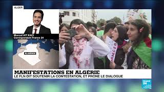 En Algérie le FLN dit soutenir la contestation et prône le dialogue [upl. by Allebasi]