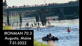 IRONMAN 70 3 MAINE Augusta Waterfront Park amp Kennebec River [upl. by Magdalena]