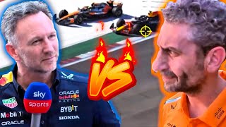 RedBull VS McLaren Interviews Speaking About The Incident [upl. by Murial]