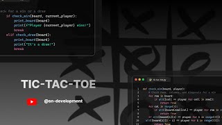 TICTACTOE  Implementation in python [upl. by Ydnirb]