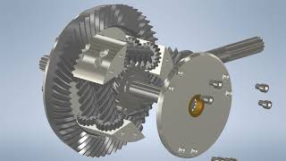 Torsen Differential Drive Assembly Animation [upl. by Bagger]