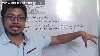 Hardy Weinberg equilibrium problems with 3 alleles  CSIR NET analytical problems [upl. by Wehttam]