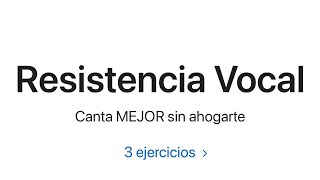 Cantar MEJOR  Resistencia Vocal en 5 minutos [upl. by Nadirehs121]