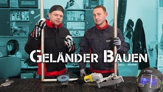 Edelstahl Geländer schweißen Tutorial  schleifen polieren reinigen [upl. by Mcgrody]