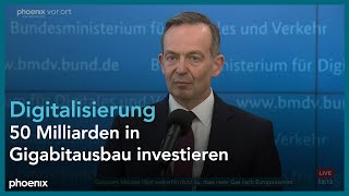 Volker Wissing zur Gigabitstrategie und KlimaschutzSofortmaßnahmen am 130722 [upl. by Harbard]